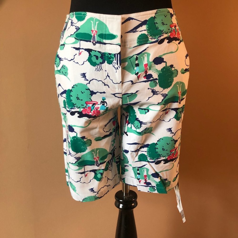 Izod Golf Course Print Golf Shorts
